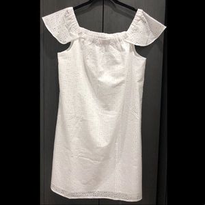 J. Crew Factory Eyelet Off Shoulder Dress